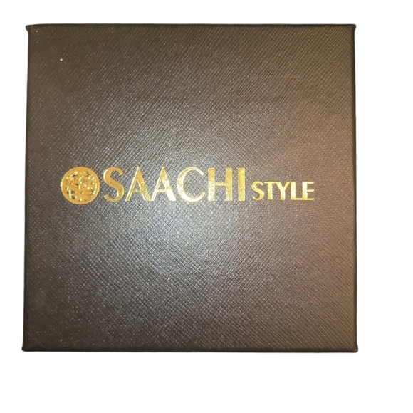 Saachi Style Genuine Blue Topez Drop 2" Earring NWT - Picture 4 of 4